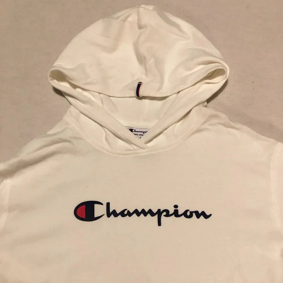 Champion  White Pullover Long Sleeve Hoodie Womens Size Small - Picture 2 of 16